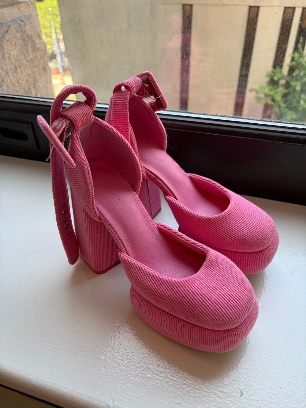 Pink Platform Mary Jane Heels
